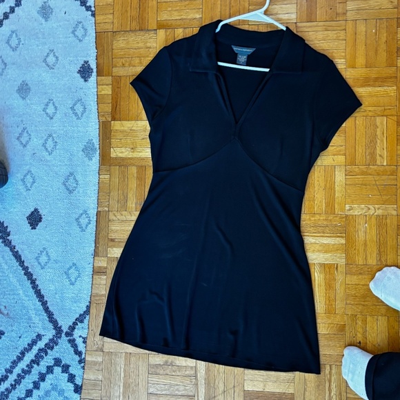 Black collard mini dress - Picture 8 of 9